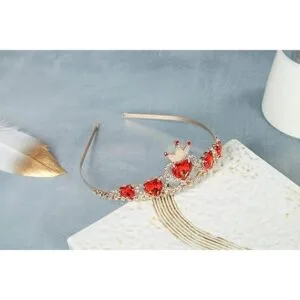 JINSAWW Evie Collar de reina de corazones corona de_7