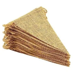 LEOBRO 48 banderines de arpillera bandera triangular de_1