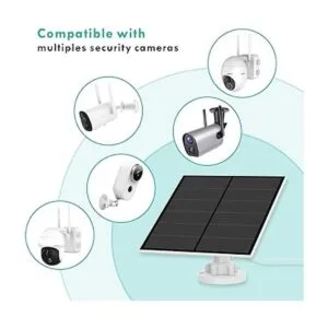 Panel solar de 5 W para cámara de seguridad de batería_5