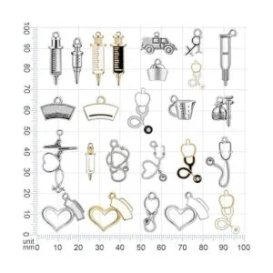 Junkin 108 dijes para enfermera estetoscopio dijes_2