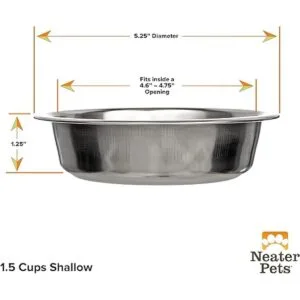 Cuencos de acero inoxidable para perros y gatos plato_3