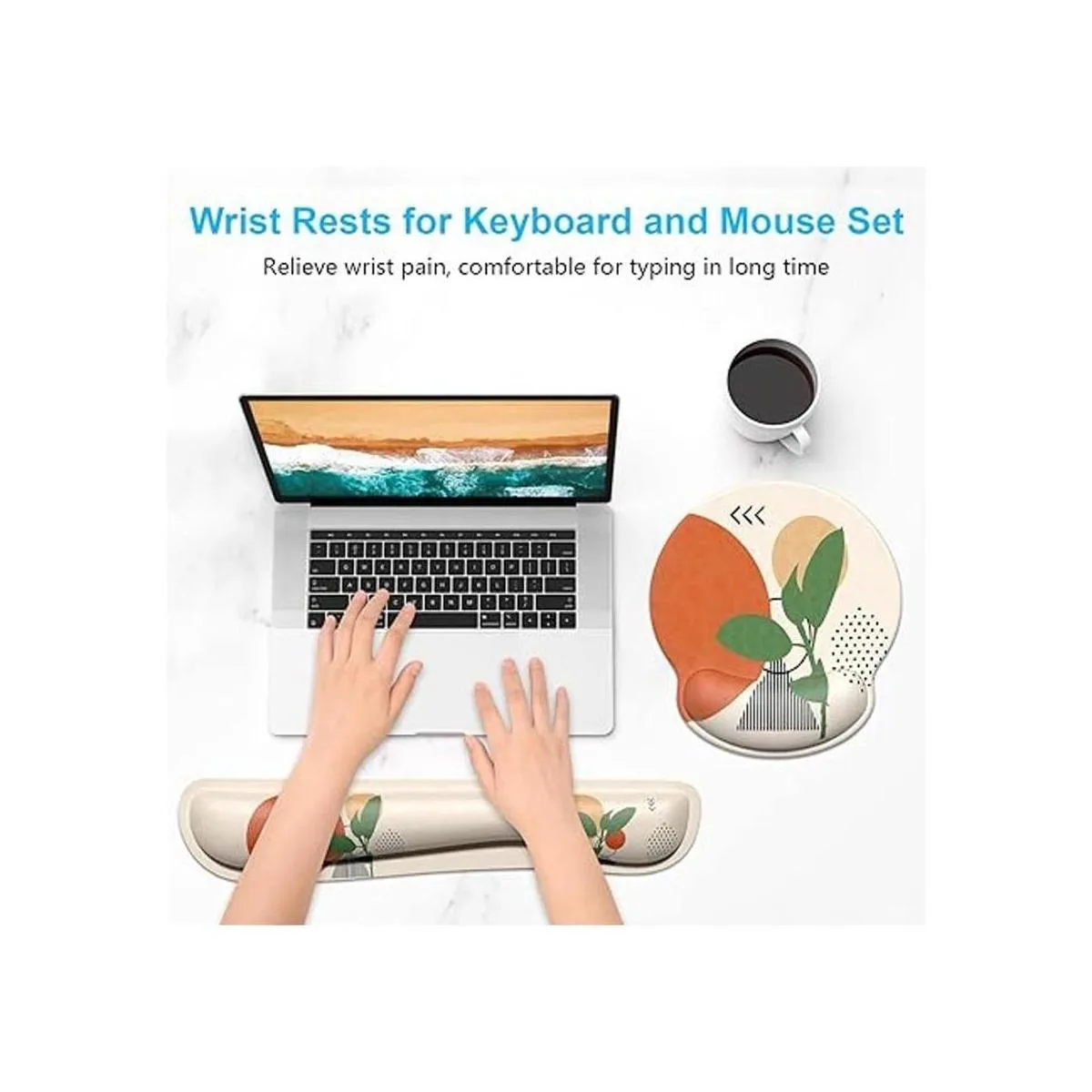 Dapesuom Reposamuñecas para teclado y mouse pad con_2