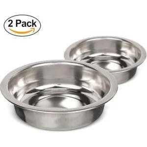 Cuencos de acero inoxidable para perros y gatos plato_2