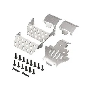 5 unids ShreGoo placa de acero inoxidable RC Skid PlateRC_1