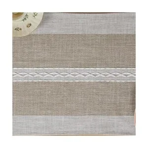 Camino de mesa de centro de mesa trenzado a rayas rústicas_6