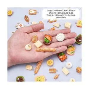 Craftdady 44 colgantes de comida de simulación de pan de_4
