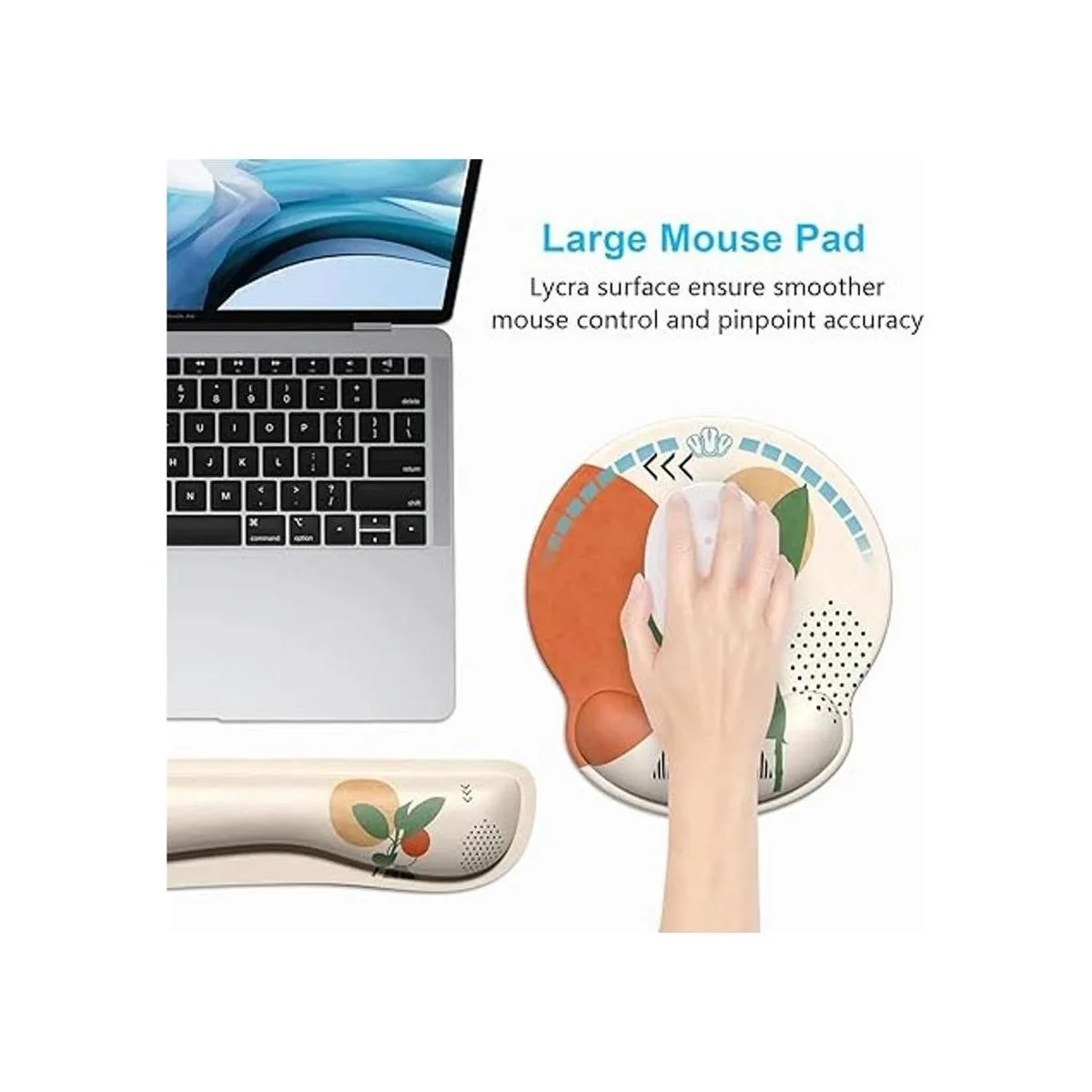 Dapesuom Reposamuñecas para teclado y mouse pad con_5