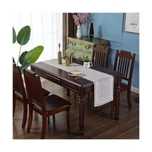 Camino de mesa de lino rústico estilo rústico de lino_2