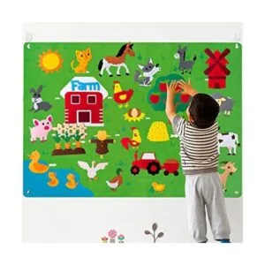 WATINC Juego de tablero de fieltro de animales de granja_1