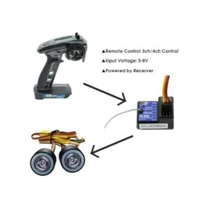 GLOBACT Faros delanteros RC Light RC con 12 modos para_4