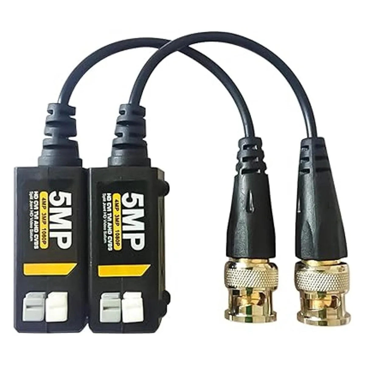 EVERSECU 5 pares de conectores pasivos HD BNC para cámaras_2