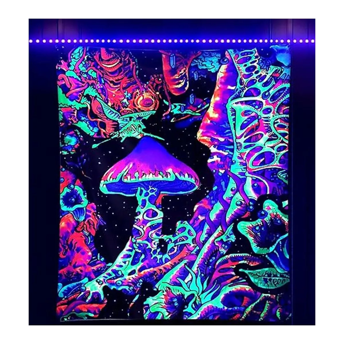 Addwel Tapiz de hongos Blacklight tapiz vertical tripppy_1