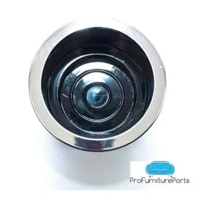 Portavasos de plástico negro con borde cromado para sofá_4