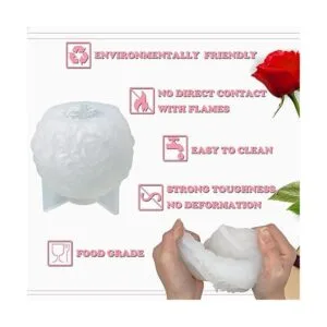 Moldes grandes para velas de rosas 3D molde de silicona_3