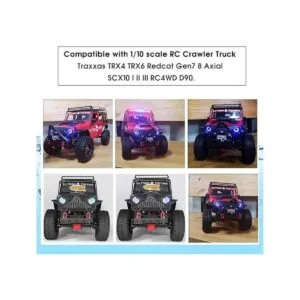 GLOBACT Faros delanteros RC Light RC con 12 modos para_2