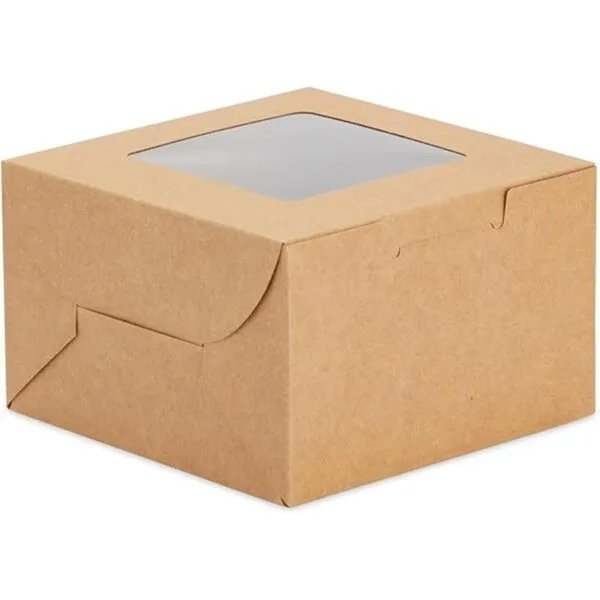Paquete de 50 cajas individuales de repostería con ventana_6