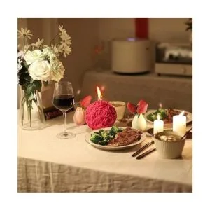 Moldes grandes para velas de rosas 3D molde de silicona_6