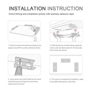 IFCASE Soporte de metal para debajo del escritorio para_7