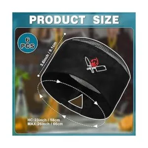 6 sombreros de chef unisex de malla superior para cocina_2