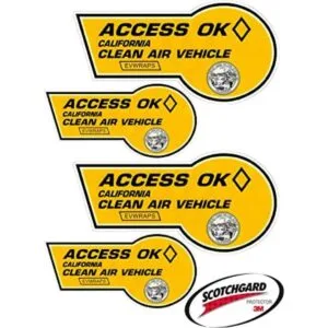 California HOV Stickers 3M Película de protección de_1