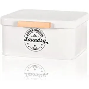 Dryer Sheet Holder with Hinged Lid Metal Dryer Sheet_1