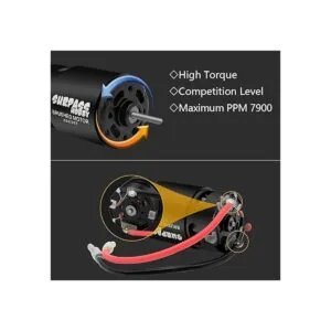 Motor eléctrico RC 550 cepillado 35T RC para 110 a escala_6