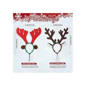 BWOGUE Juego de diademas de cuernos de reno de alce de_2