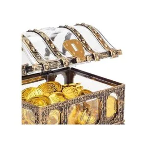 Cofre de tesoro transparente antiguo para niños_5