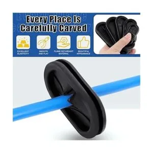 Glarks Juego de 21 ojales de goma cerrados ovalados 6_5