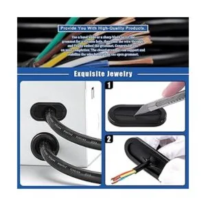 Glarks Juego de 21 ojales de goma cerrados ovalados 6_6