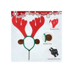 BWOGUE Juego de diademas de cuernos de reno de alce de_4