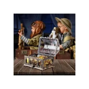 Cofre de tesoro transparente antiguo para niños_6