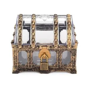 Cofre de tesoro transparente antiguo para niños_4