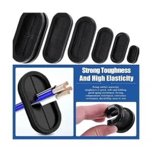 Glarks Juego de 21 ojales de goma cerrados ovalados 6_4