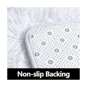 FlyDOIT Alfombra redonda blanca para dormitorio alfombras_3