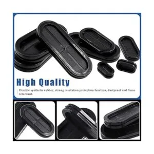 Glarks Juego de 21 ojales de goma cerrados ovalados 6_3