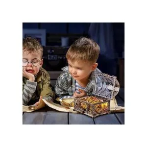 Cofre de tesoro transparente antiguo para niños_7