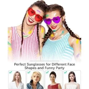 30 pares de gafas de sol sin montura en forma de corazón_4