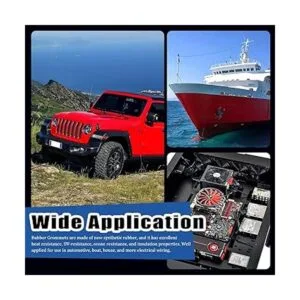 Glarks Juego de 21 ojales de goma cerrados ovalados 6_7