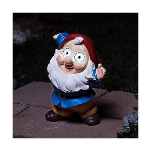 Blazin Garden Gnome Decoration Outdoor Solar Yard_3