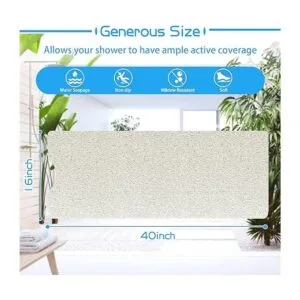 OXTAIL Tapete de ducha antideslizante de PVC suave para_2
