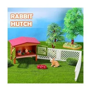 Juego de 11 piezas de granja World Bunny Hutch Bunny Toy_5