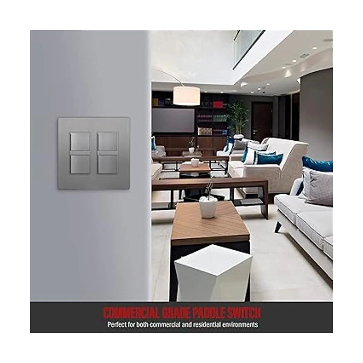 ENERLITES Interruptor decorativo basculante de doble_7