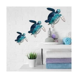 Decoración de pared de tortuga marina de 3 tamaños lona_6