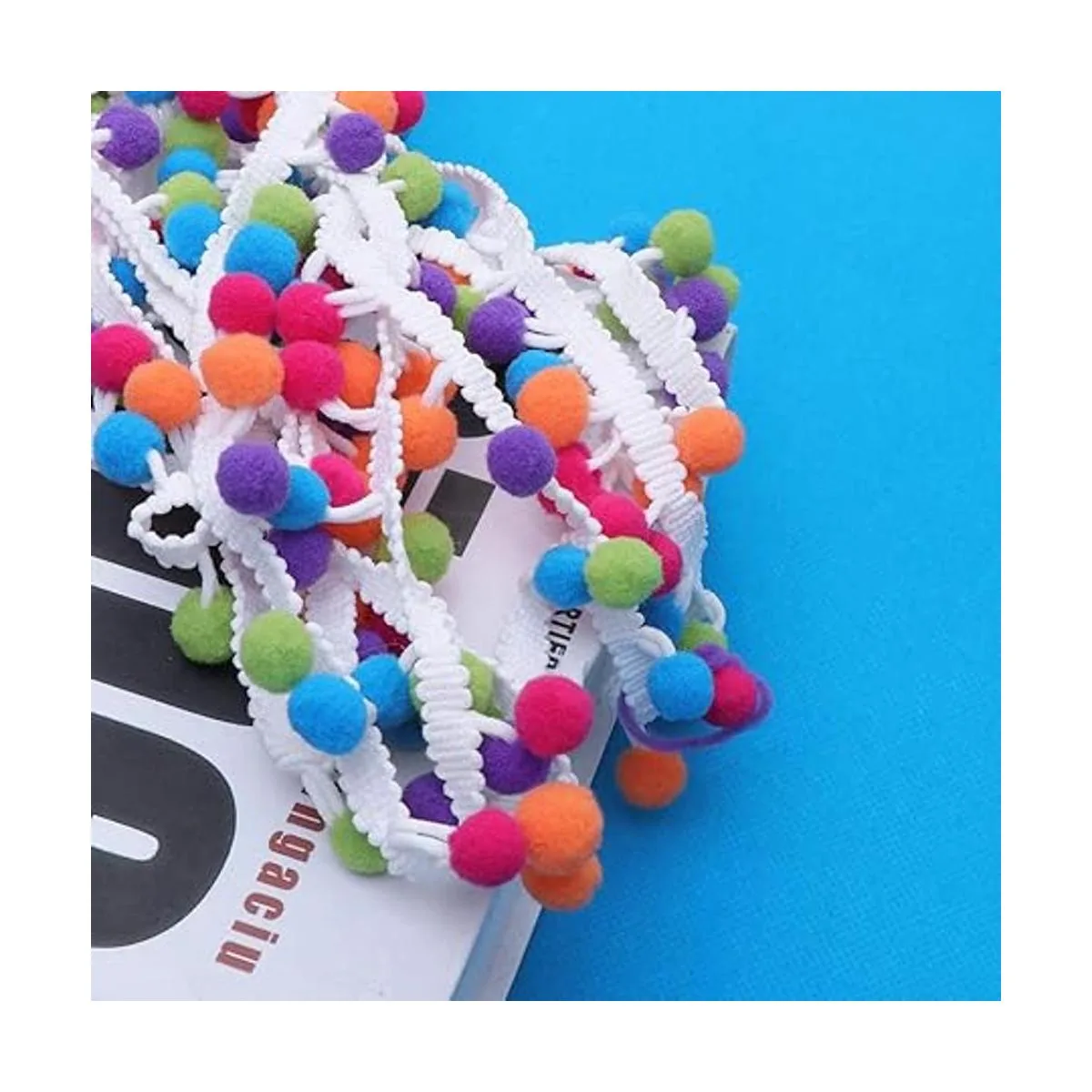 SUPVOX Mini pompones de 14.8 ft para costura y manualidades_4