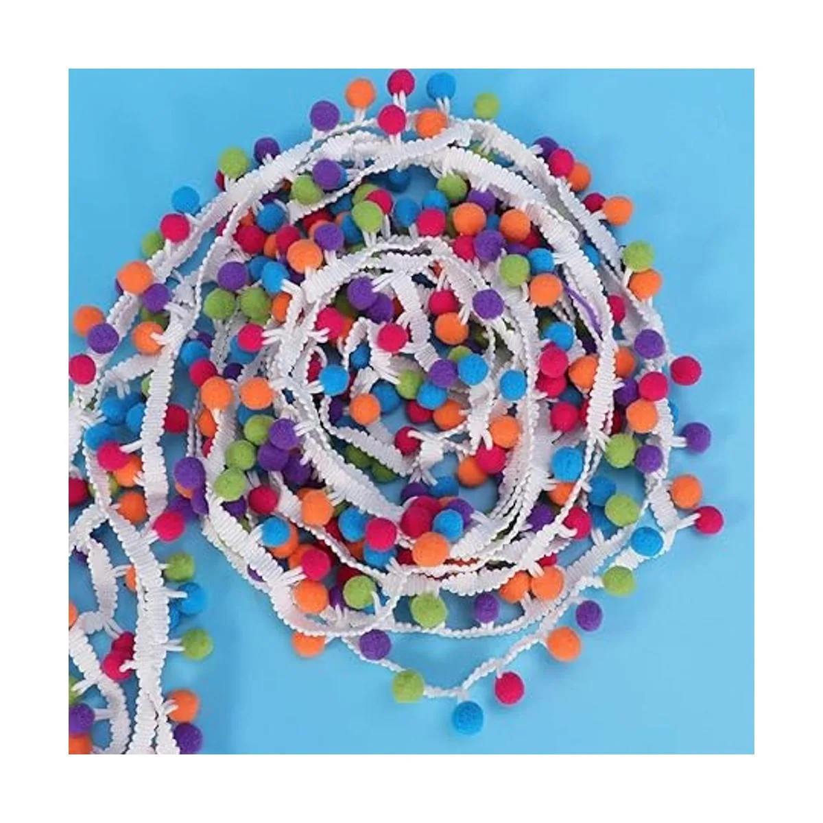 SUPVOX Mini pompones de 14.8 ft para costura y manualidades_3