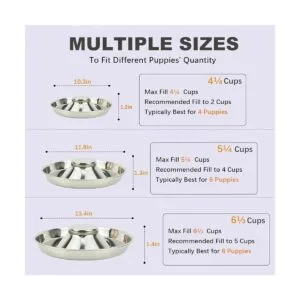 Podinor Stainless Steel Puppy Dog Bowls Pets Puppies_5