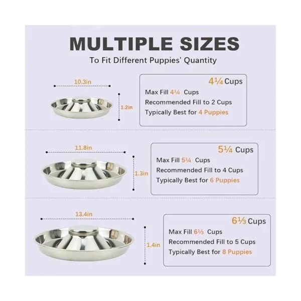 Podinor Stainless Steel Puppy Dog Bowls Pets Puppies_5