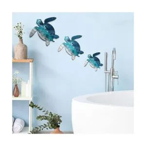 Decoración de pared de tortuga marina de 3 tamaños lona_4