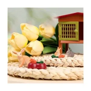 Juego de 11 piezas de granja World Bunny Hutch Bunny Toy_6